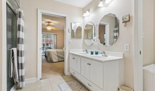 Primary bathroom double sinks