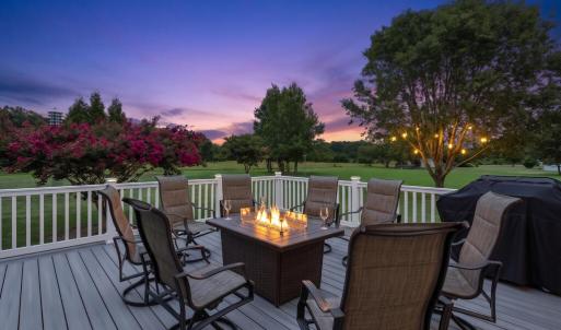 Virtual Twilight photo - AI-generated to show the potential of an evening fire.