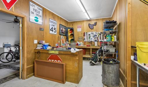 Detached garage workshop area