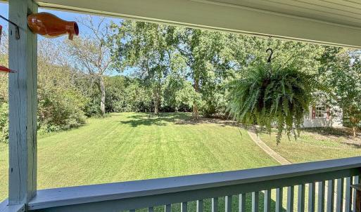 Back deck overlooking back yard