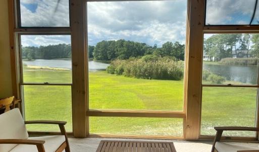 Sunroom overlooking the pond