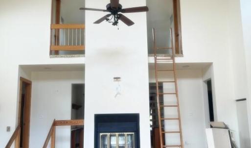 A 2 sided fireplace