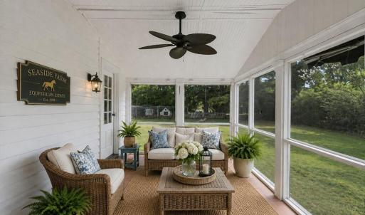 Screened Porch - Staged Virtually