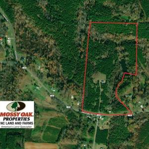 Photo of 37 Acres Hilltop Retreat with Timber and a Pond For Sale in Stokes County NC!