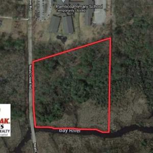 Photo of UNDER CONTRACT!!  14.2 Acres of Waterfront Residential Land For Sale in Pamlico County NC!