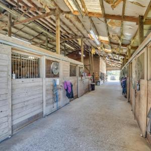 View of horse barn