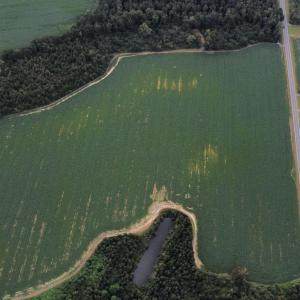 Aerial overview of property's location featuring r