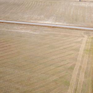 View of rural area featuring large plots for crops