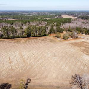 Aerial view of sparsely populated area