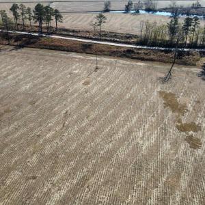 Aerial view of sparsely populated area