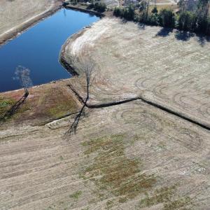 Drone / aerial view of a nearby body of water