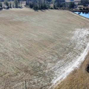 Aerial view of a large body of water