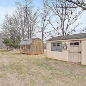 two storage sheds