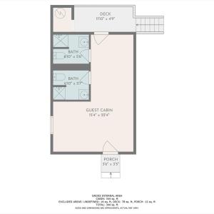 Guest Cabin 2 Floor Plan