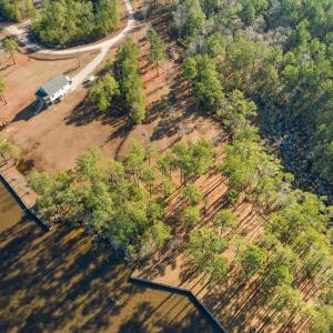 Aerial view waterfront lots