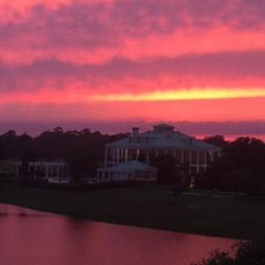 Cannonsgate sunset over clubhouse photo