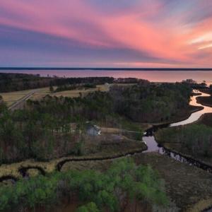 sunset aerial