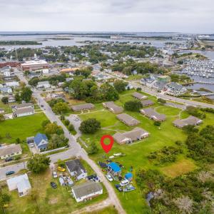 Aerial To Downtown and Creek
