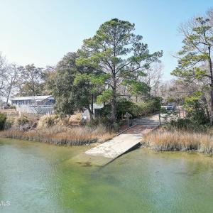 View of Community Boat Ramp from River