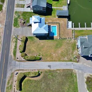 Overhead Aerial View with Beach Access