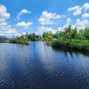 Waterway from docks back to the lots