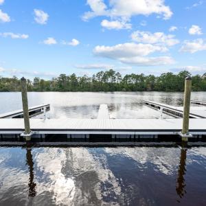 Close-up of new boat slips