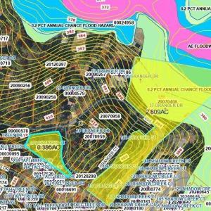 GIS Map Contour Floodzone and Wetlands