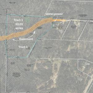 overlay of survey showing apprx easmnt