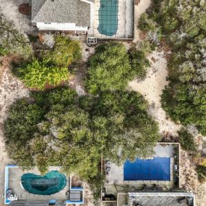 aerial view looking down of lot