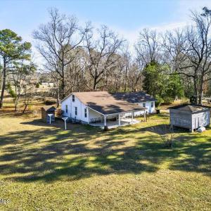 aerial view rear of home