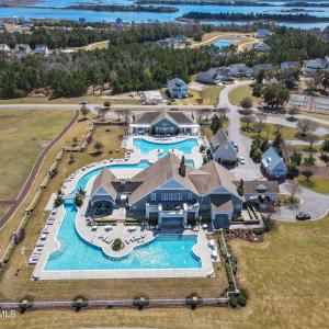 Clubhouse and Pool Aerial