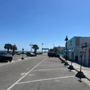 Downtown restaurants and pier.
