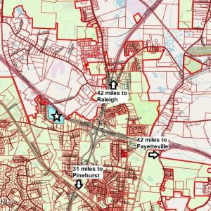 Aerial Map with Distances