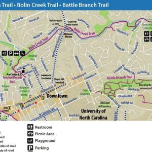 Bolin Creek - Battle Branch Trail Map