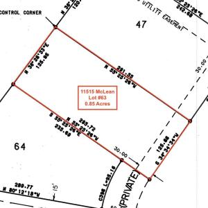 11515 McLean - Lot #63 - Plat Map