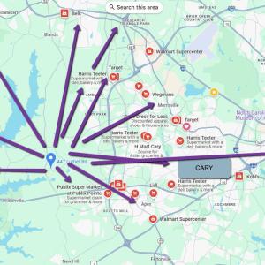 447 Luther Area Map with Attractions