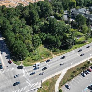 Intersection with traffice stacked on Hw