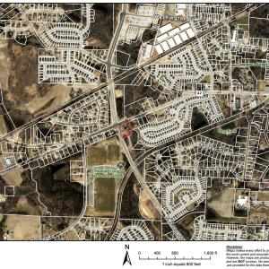 aerial with legend 629 W. Academy