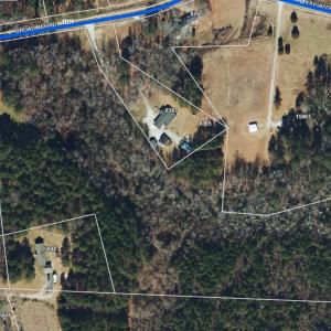 Aerial Pic with water and sewer overlay