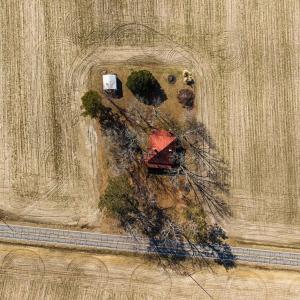 Farmhouse Direct Aerial View