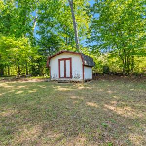 Shed in backyard