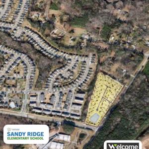 Aerial site plan labels