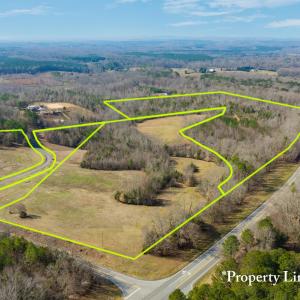 Aerial with property lines approximated