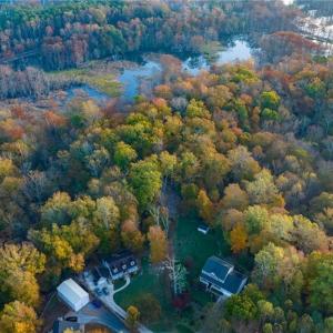 Aerial view of property with Diacsund Creek in the background