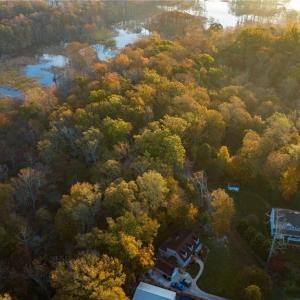 Overhead view of the property