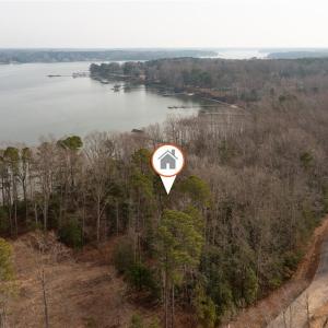 Drone overhead of the lot with view down river