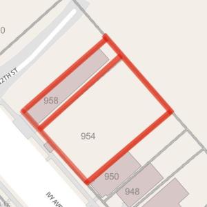 Map of 954 & 958 Ivy Ave