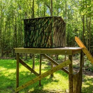 Raised hunting blind