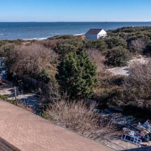 An aerial view of the of the 5 vacant lots, 4 on the beach, one on Ocean View Ave.