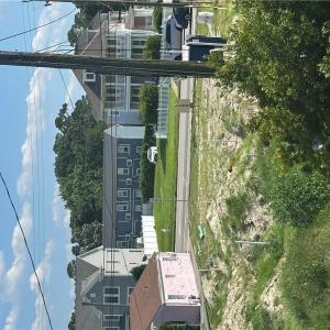 The view of the lot from the beach. (Note the white car)